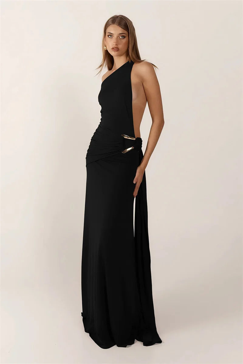 Rich Intentions One-Shoulder Gown
